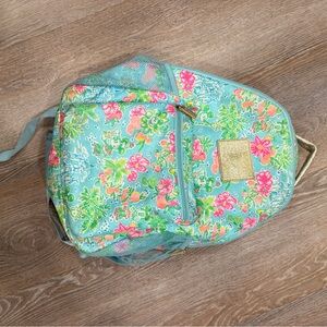 Lilly Pulitzer Disney Floral Backpack with Gold Accents